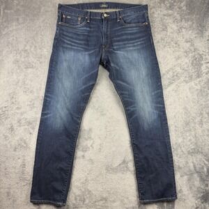 Polo Ralph Lauren Jeans Mens 38x31 Blue Denim Dark Wash 5-Pocket Stretch Zip Fly
